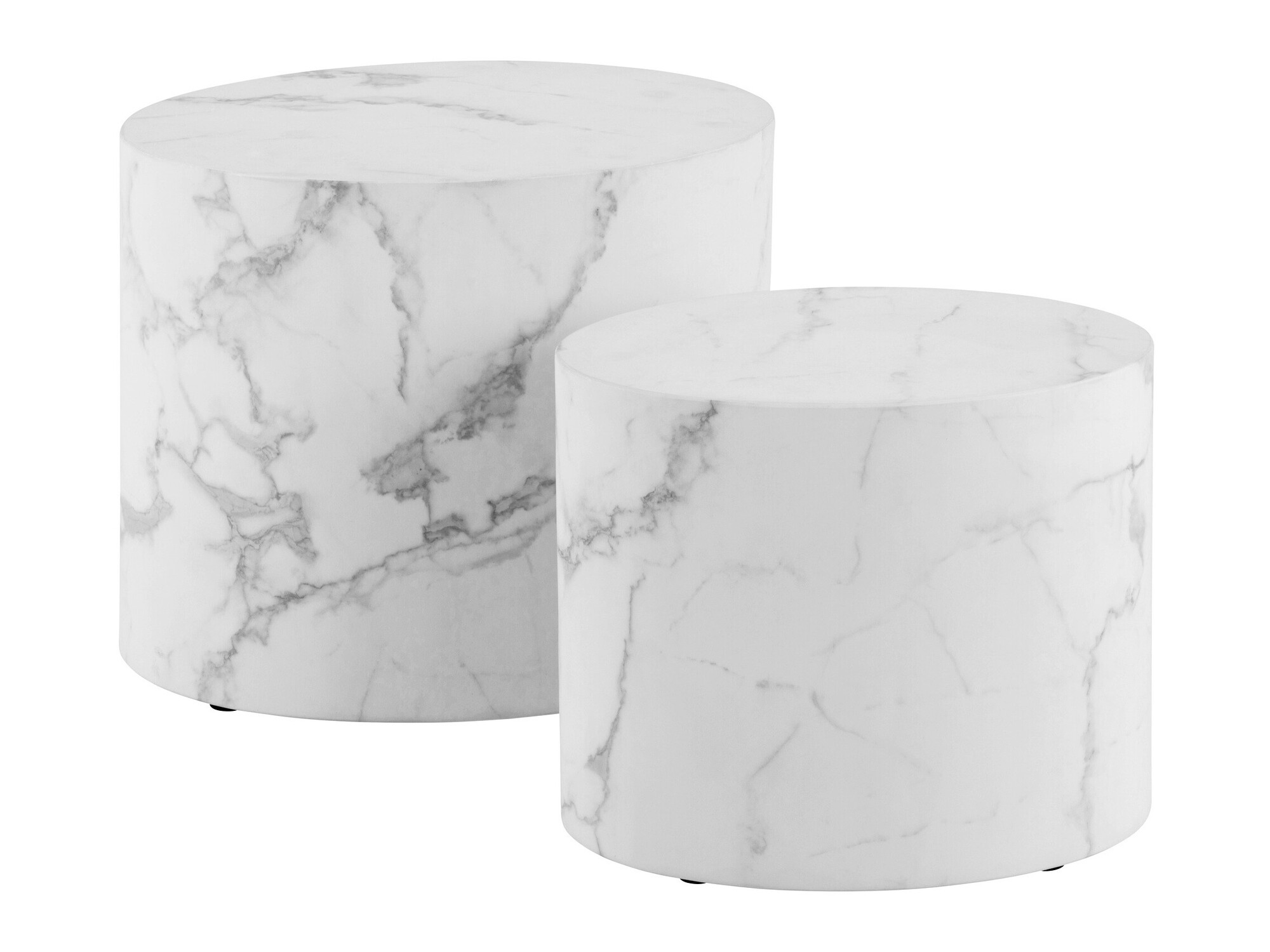 Conjunto de mesas auxiliares Norsica 587 (Mármol blanco)