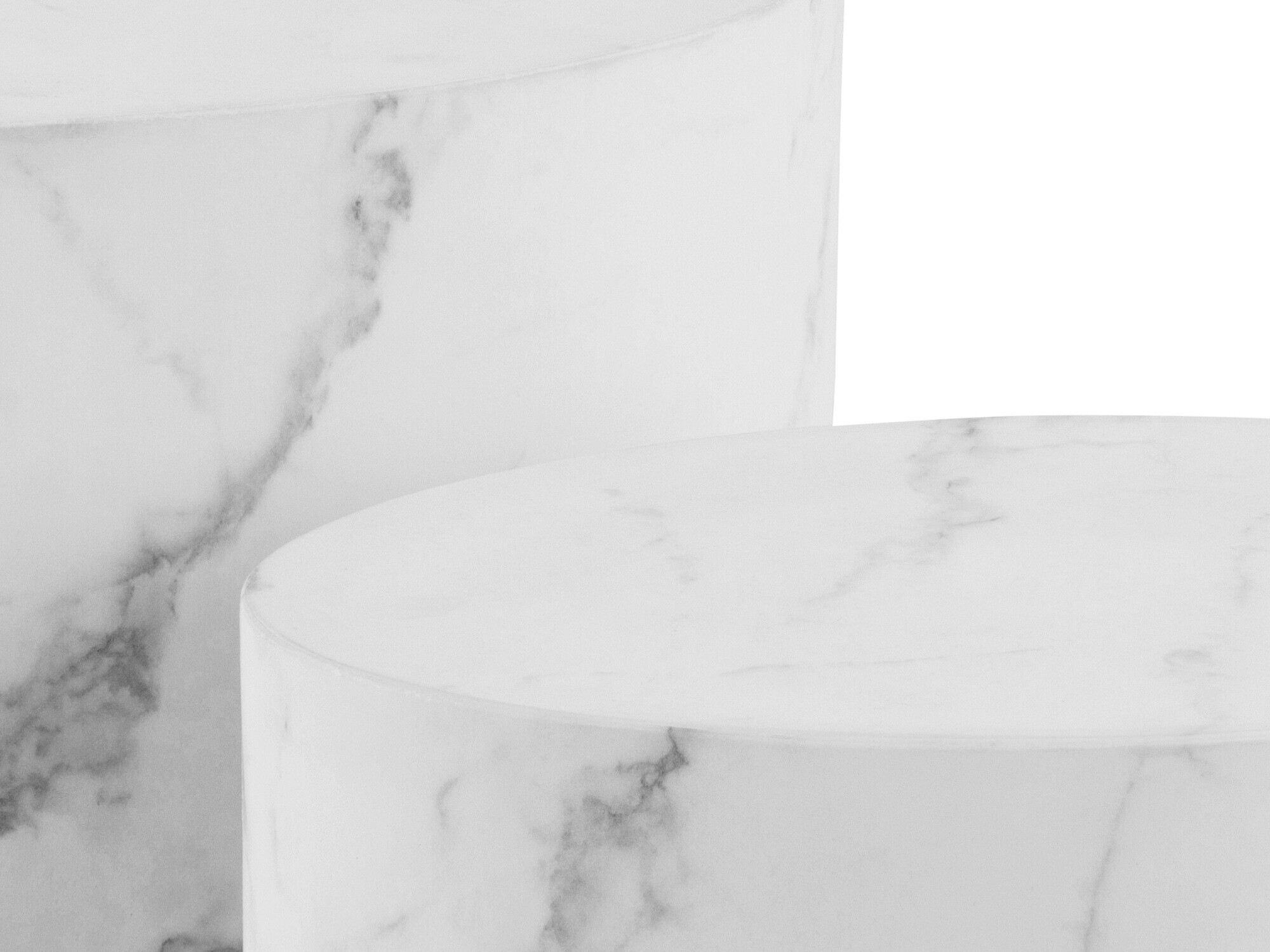 Conjunto de mesas auxiliares Norsica 587 (Mármol blanco)