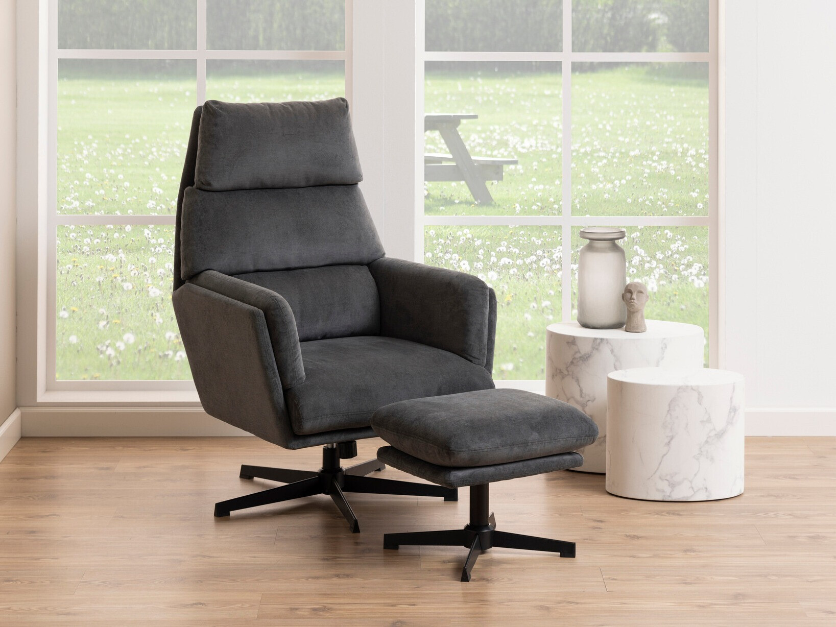 Conjunto de mesas auxiliares Norsica 587 (Mármol blanco)