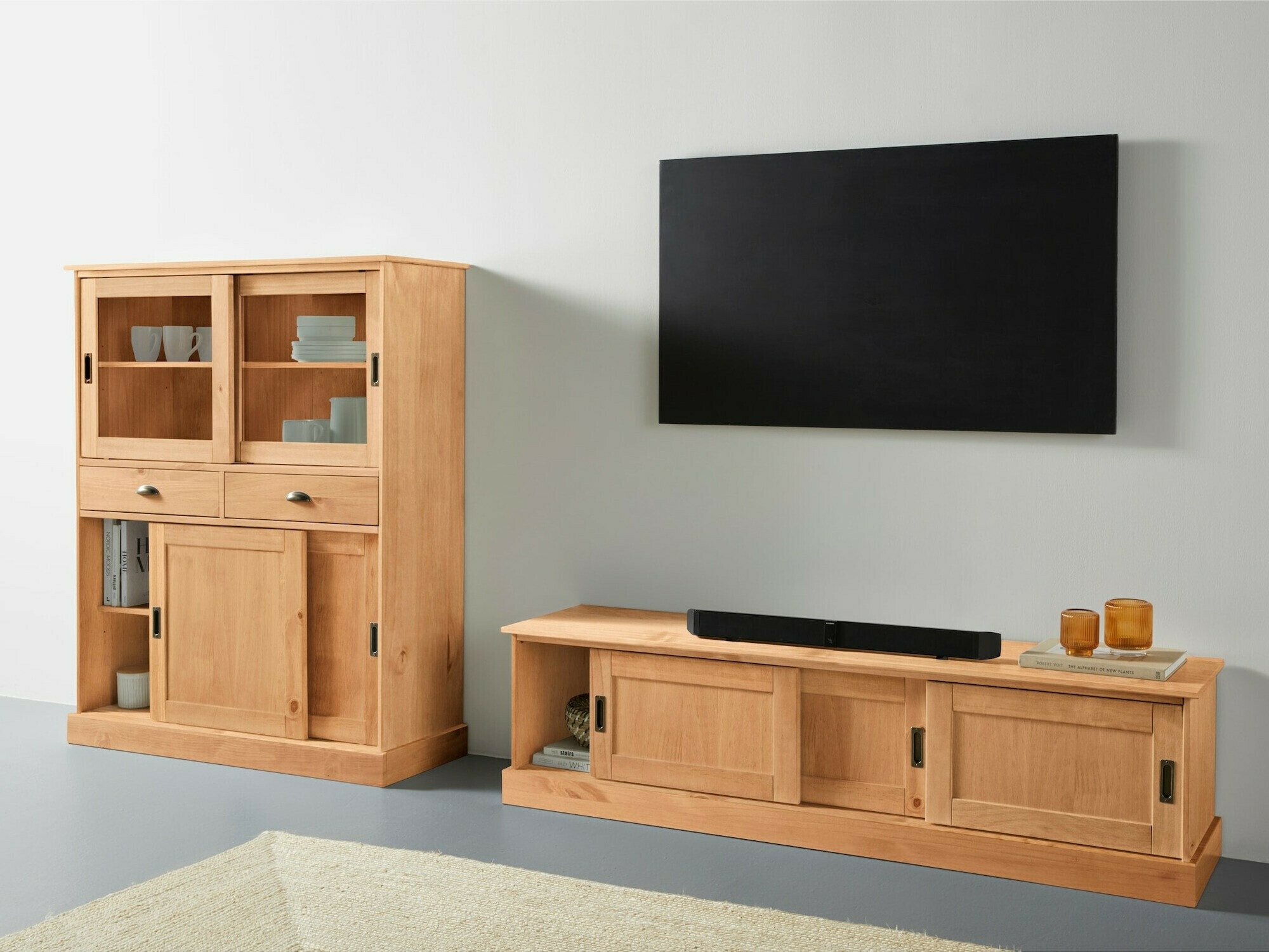 Conjunto de salón Felelma 105 (De color marrón claro)