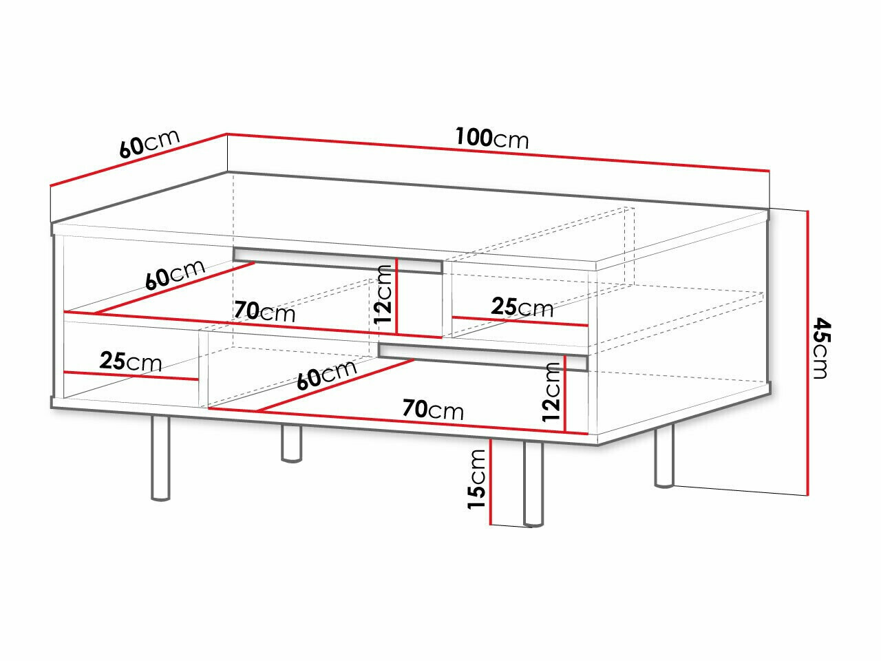 Mesa de centro Decus (Cachemira)