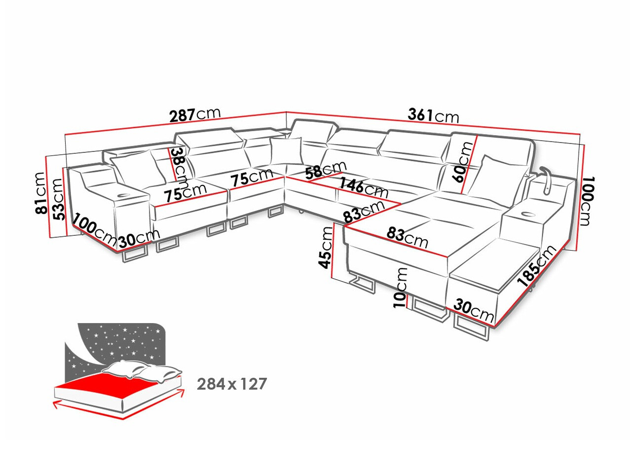 Sofá rinconero Sarasota 160 (Uttario Velvet 2951 + Uttario Velvet 2954)
