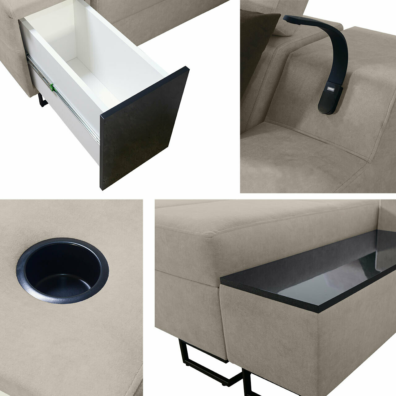 Sofá rinconero Sarasota 160 (Uttario Velvet 2979 + Uttario Velvet 2980)