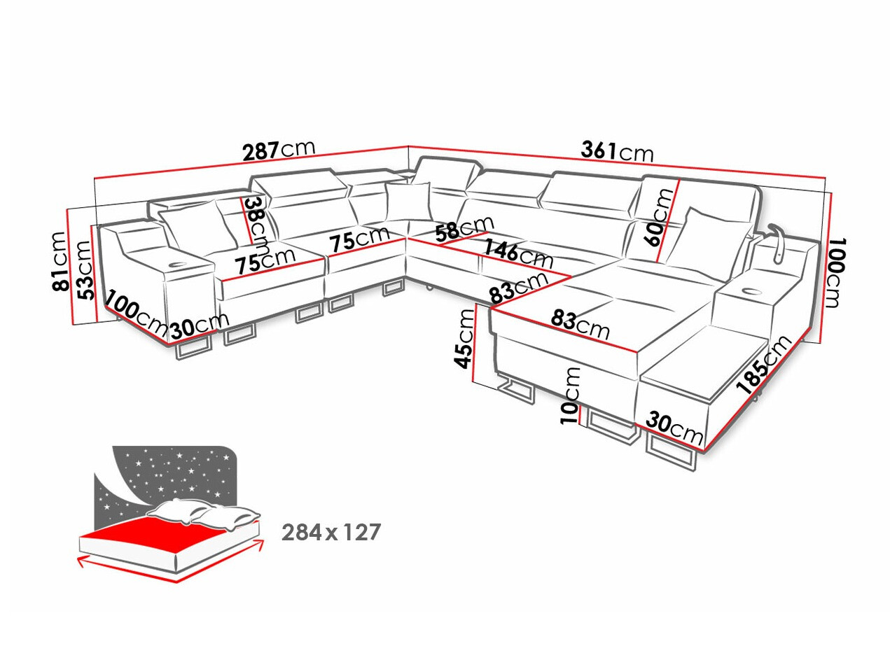 Sofá rinconero Sarasota 160 (Uttario Velvet 2979 + Uttario Velvet 2980)