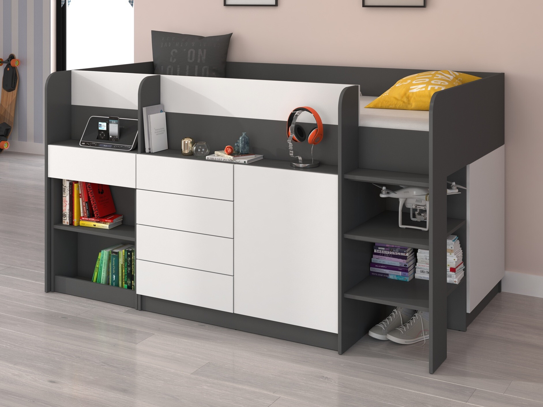 Litera Gilroy 116 (Grafito + Blanco)