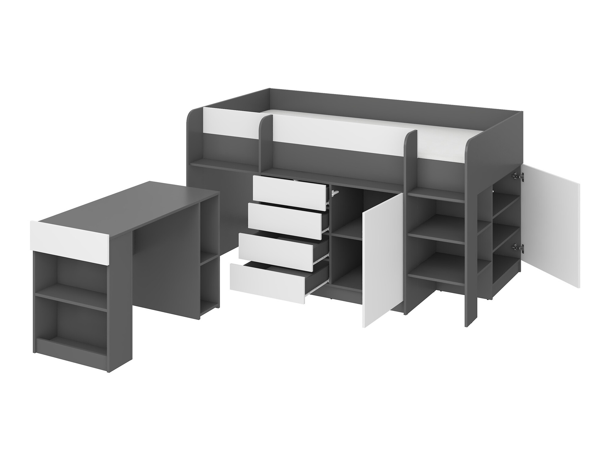 Litera Gilroy 116 (Grafito + Blanco)