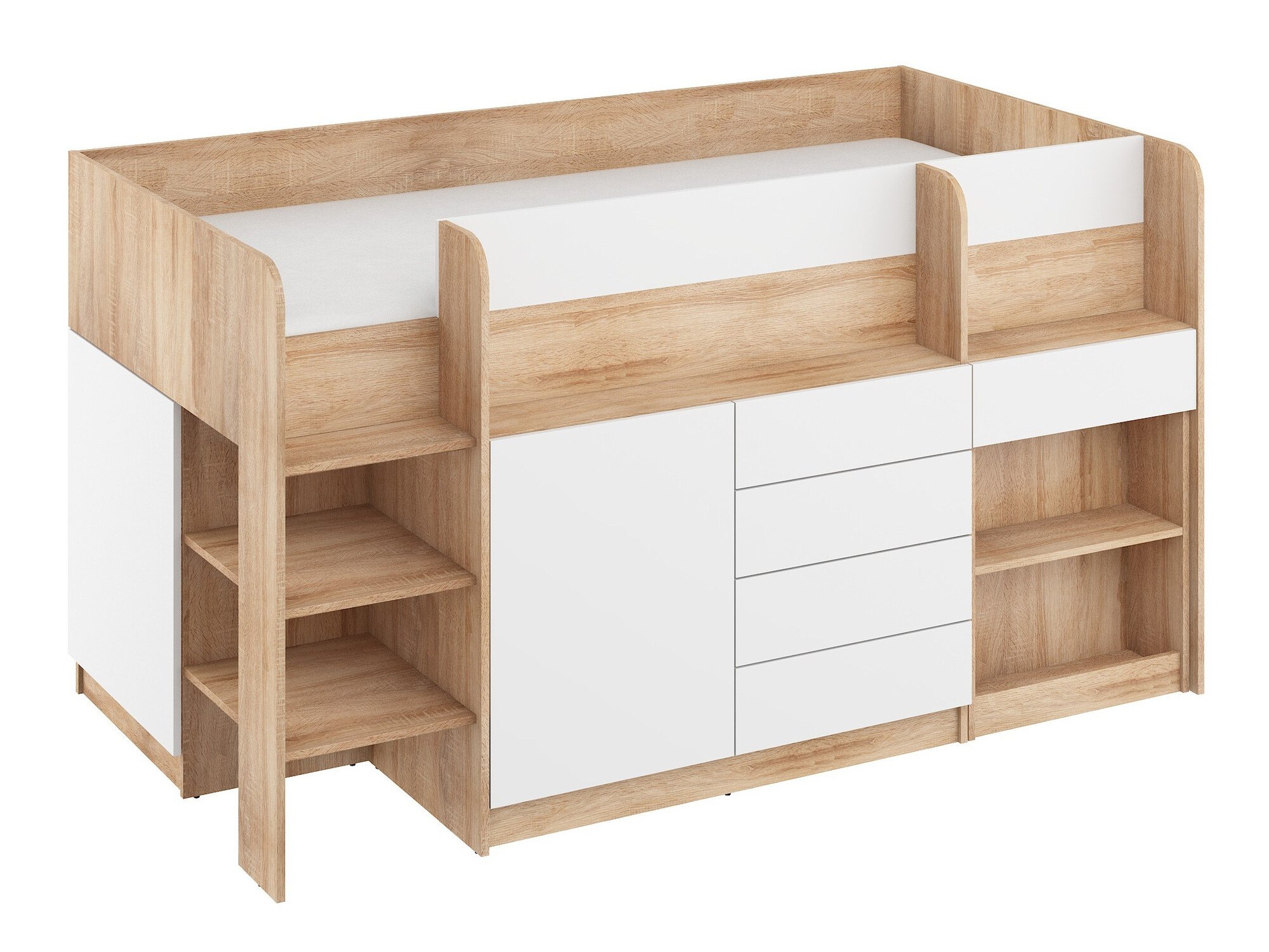 Litera Gilroy 116 (Roble Sonoma + Blanco)