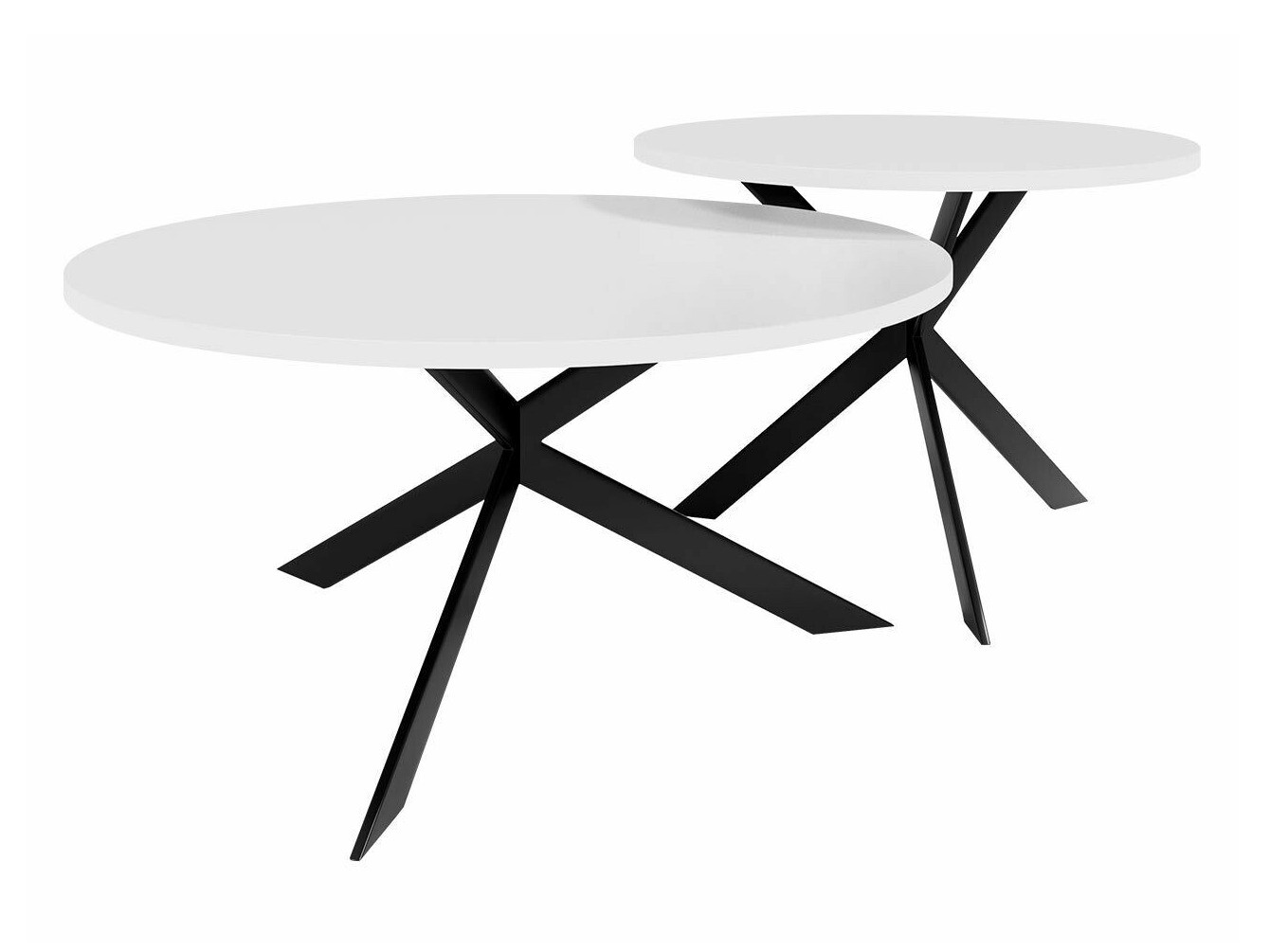 Conjunto mesa de centro Oswego 108 (Blanco + Negro)