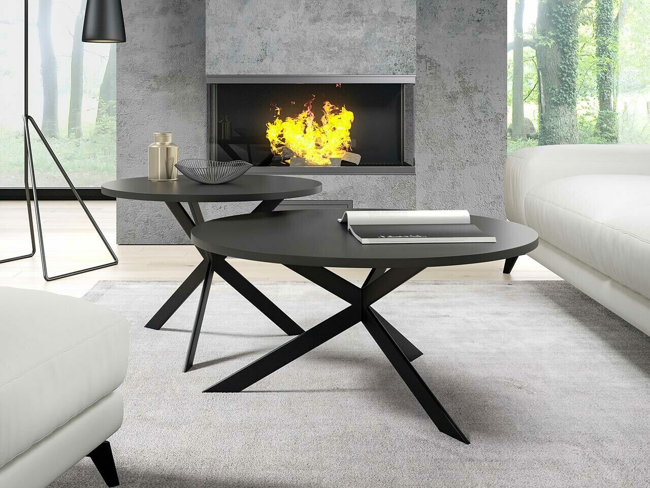 Conjunto mesa de centro Oswego 108 (Negro)