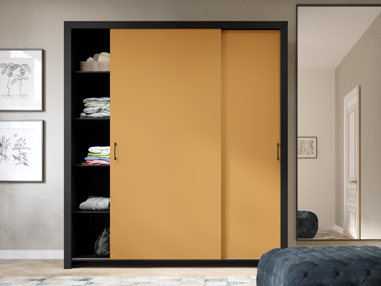 Armario Murrieta 192 (Negro + Amarillo)