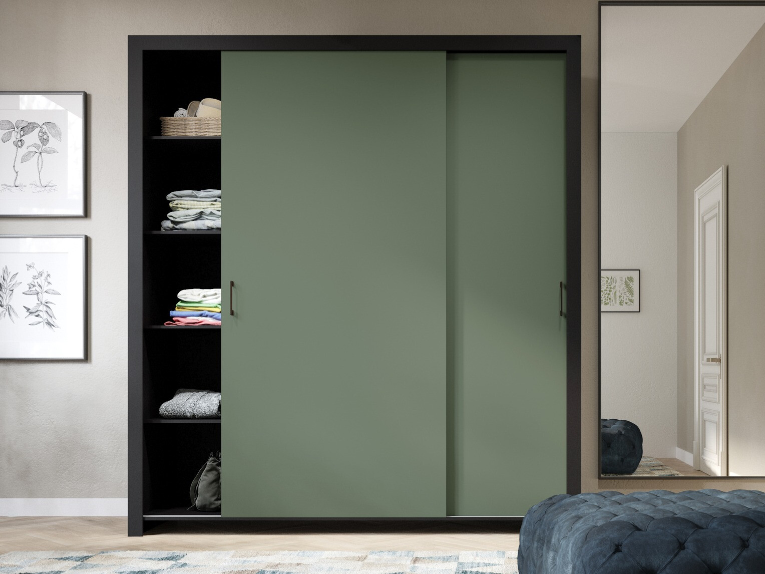 Armario Murrieta 192 (Negro + Verde)