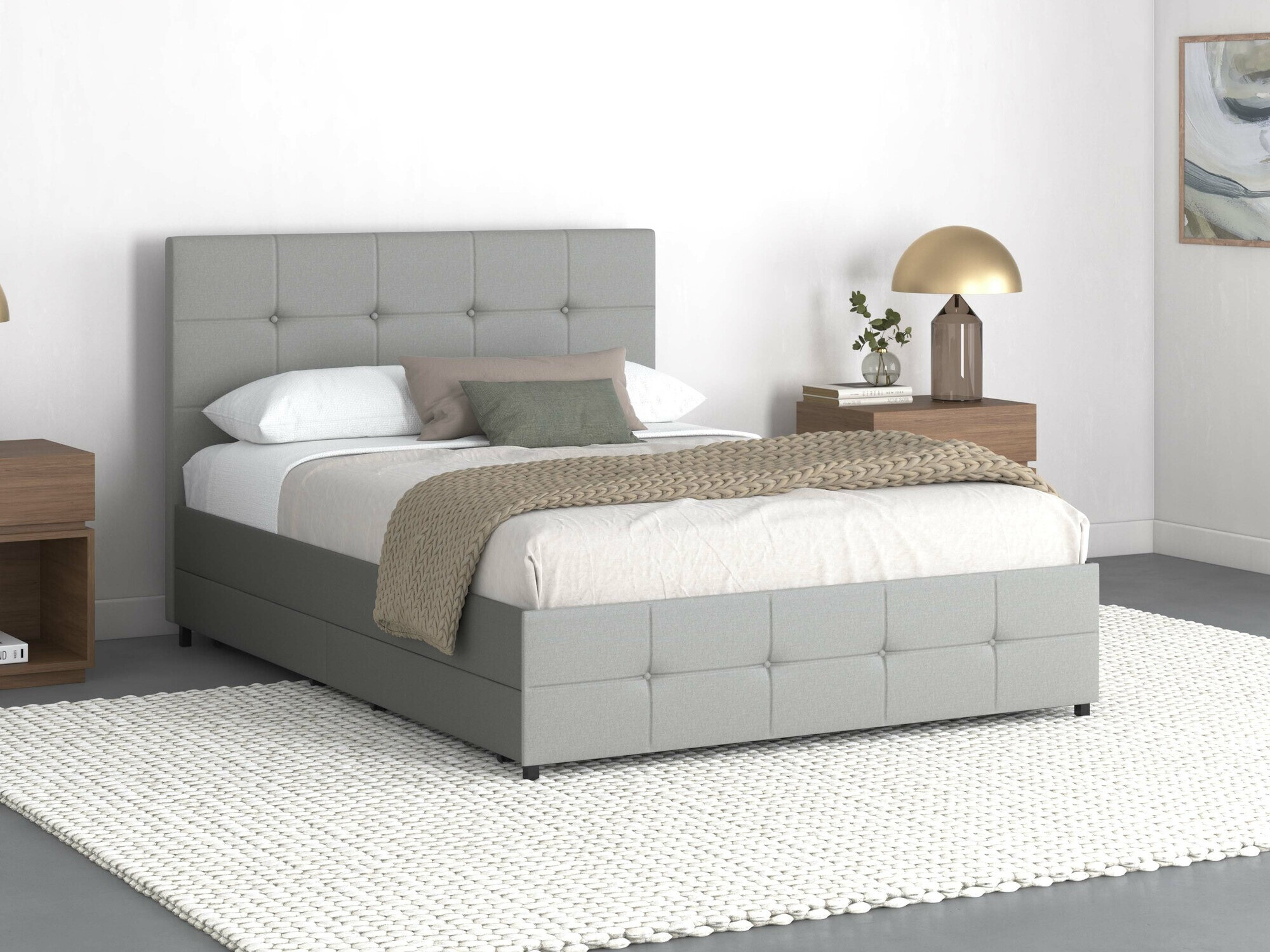 Cama Denton 1269 (Gris claro)