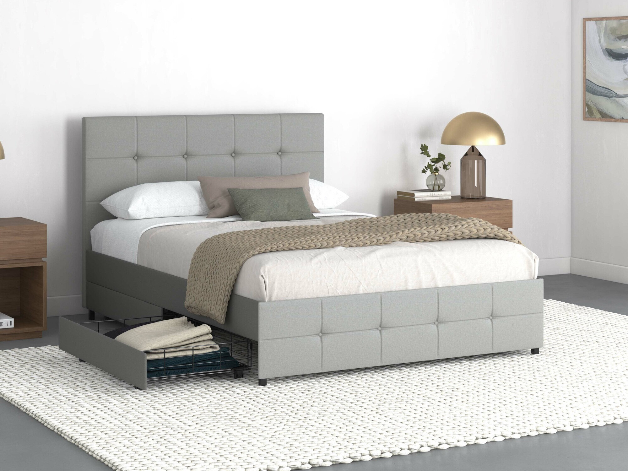 Cama Denton 1269 (Gris claro)
