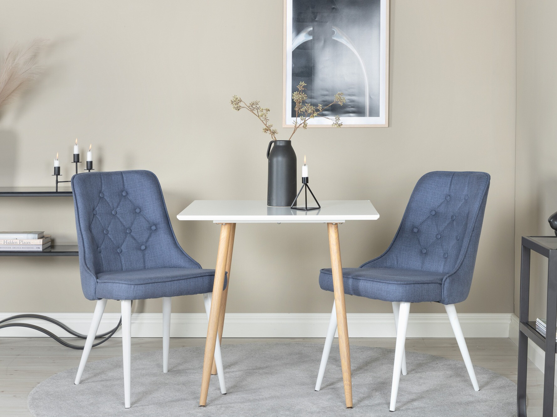 Mesa Dallas 4310 (Blanco + Luminoso madera)