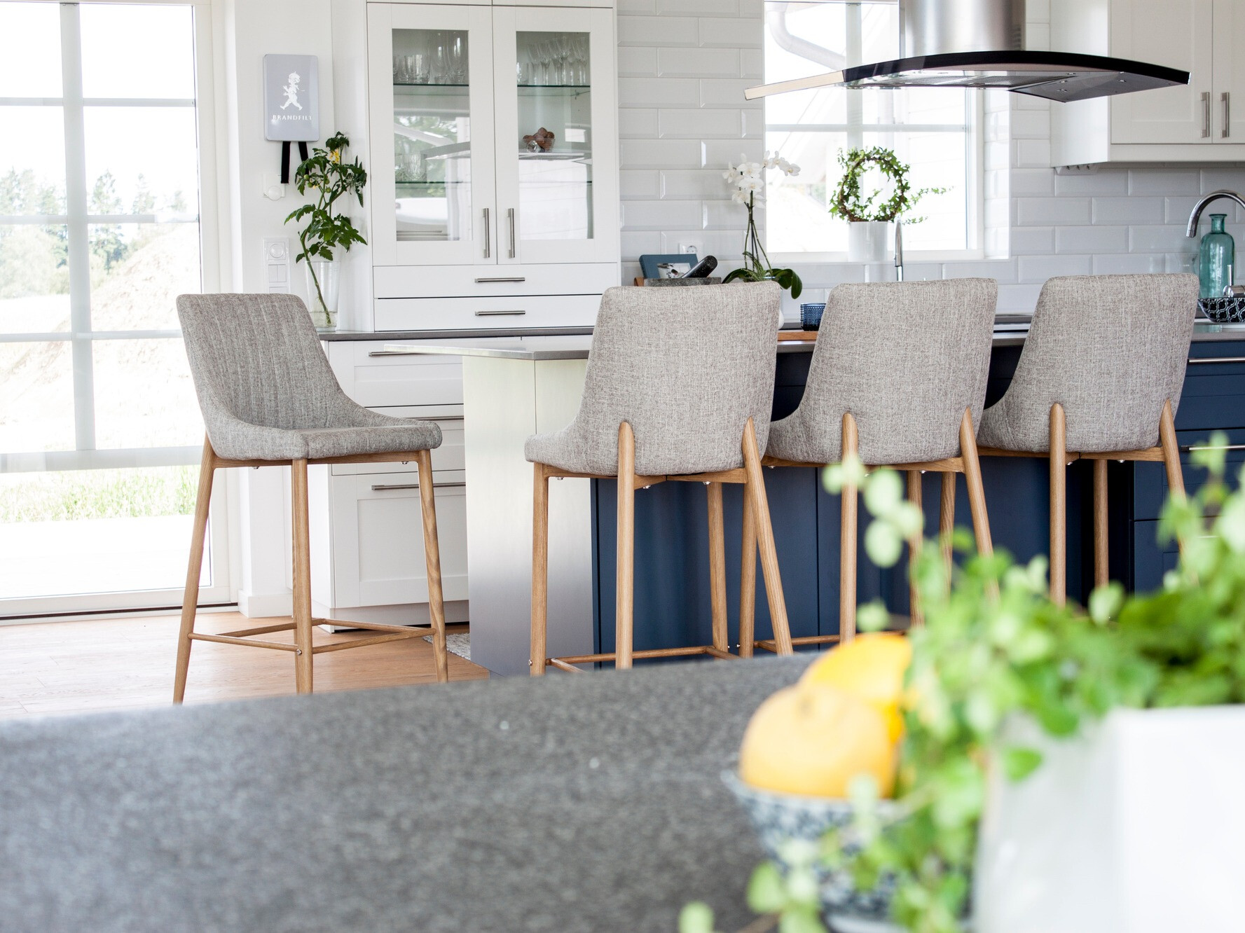 Silla de barra Dallas 112 (Gris claro)