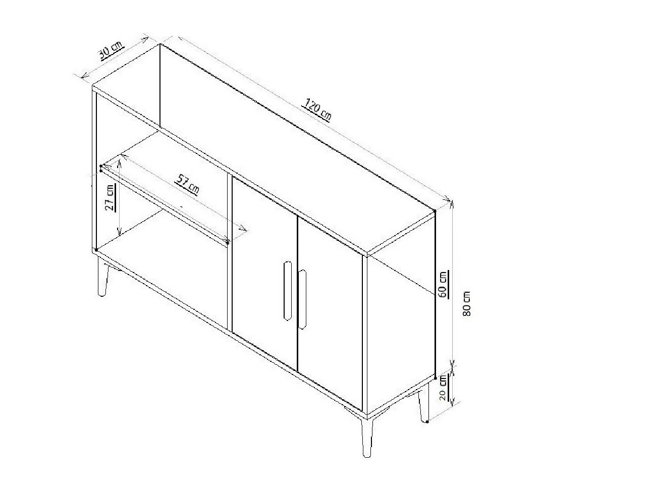 Aparador Dunliru 104 (Blanco)