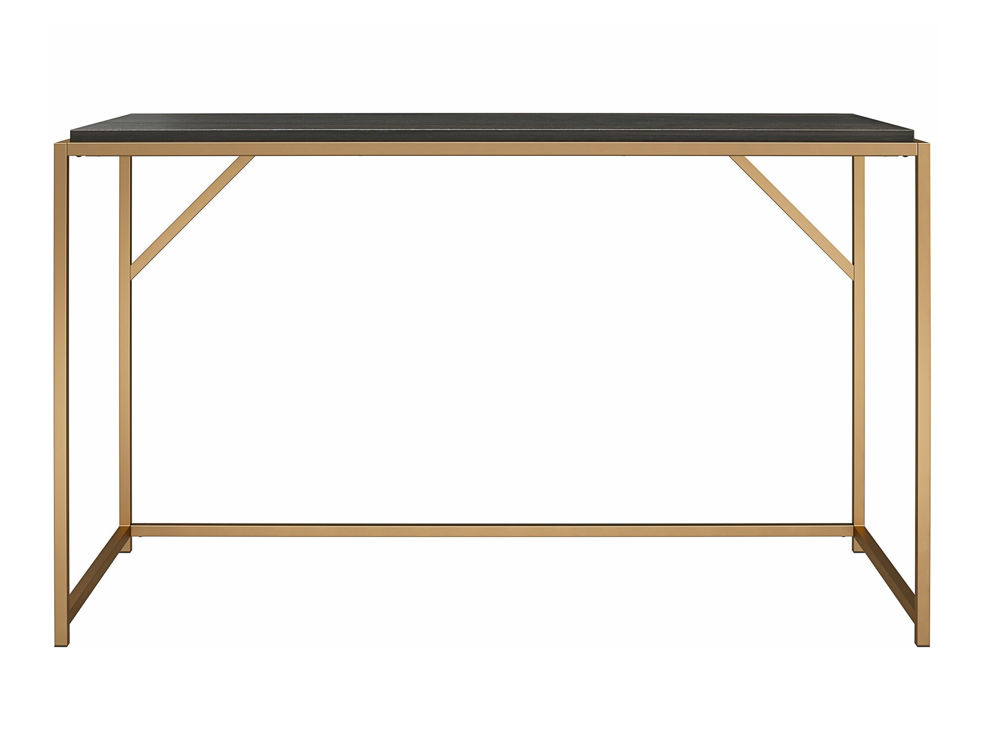 Mesa de oficina Tulsa 637 (Marrón oscuro + Dorado)