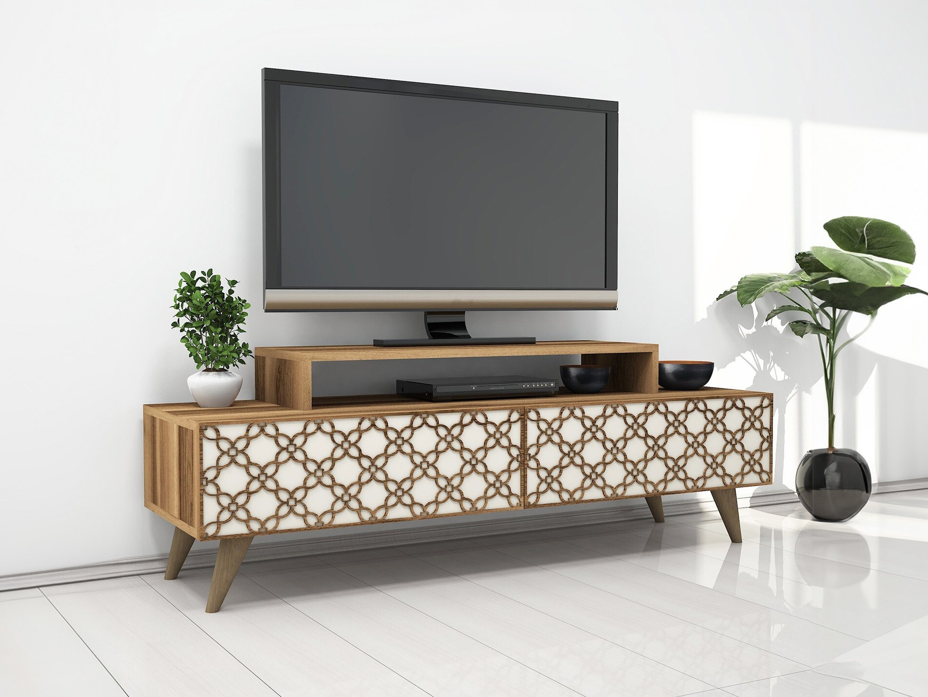 Mueble TV Kailua 160 (Nuez + Crema)