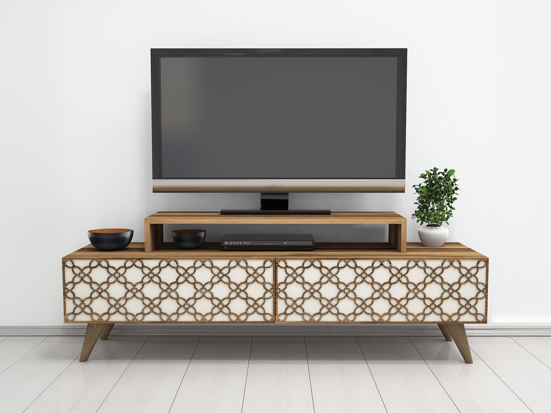 Mueble TV Kailua 160 (Nuez + Crema)