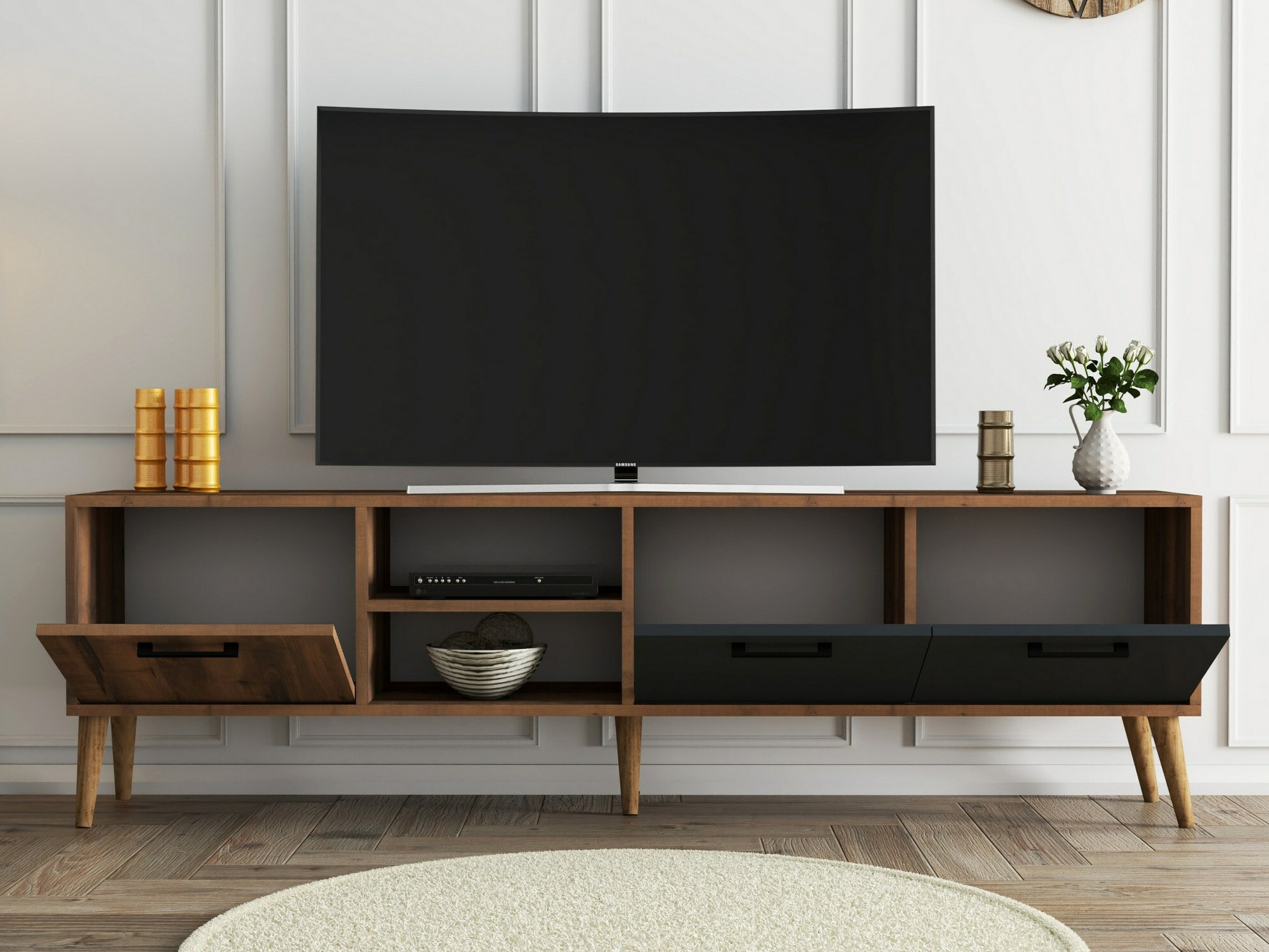 Mueble TV Nolcava 103 (Nogal + Antracita)