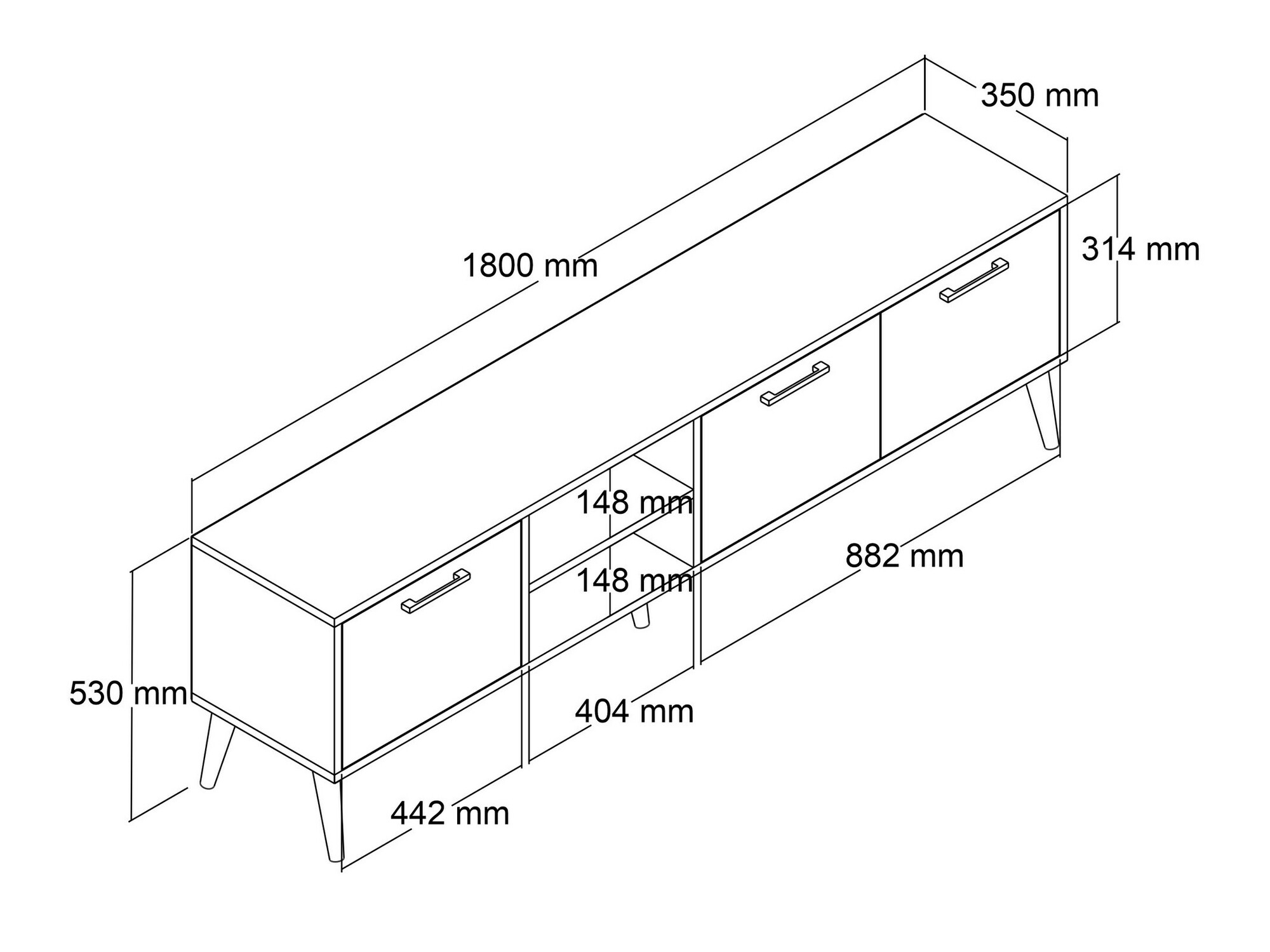 Mueble TV Nolcava 103 (Nogal + Antracita)