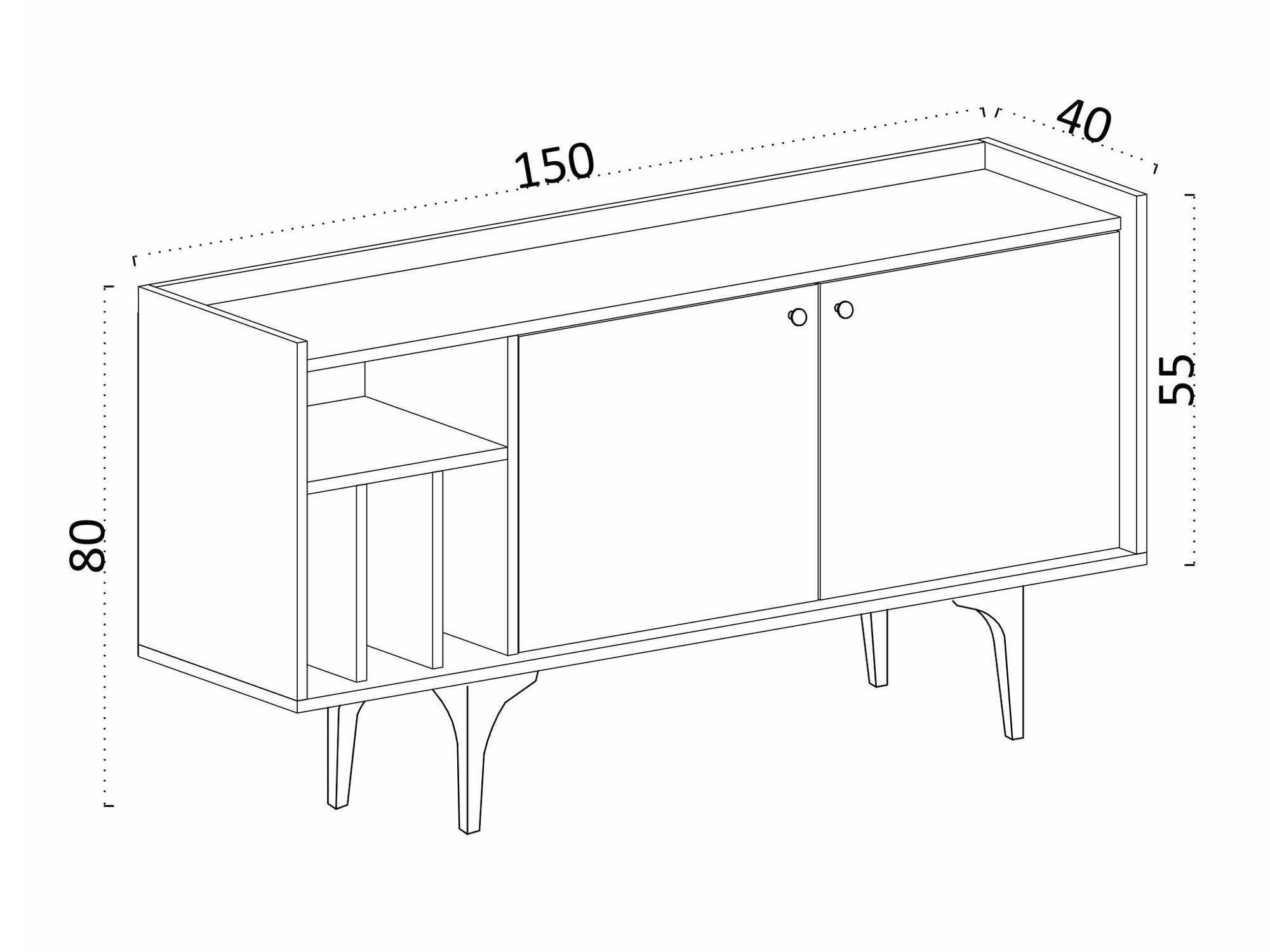 Aparador Kailua 1744