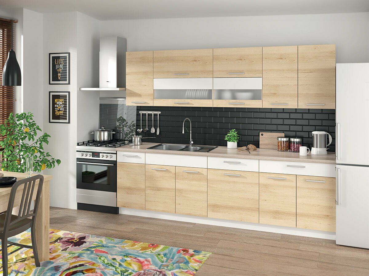 Armario esquinero de pared modular Mode Beech 108