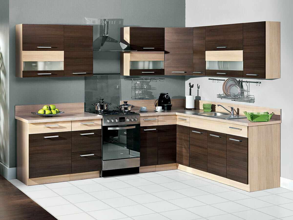 Armario esquinero de pared modular Mode Dark 108