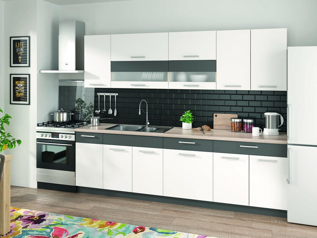 Armario esquinero de pared modular Mode White 108