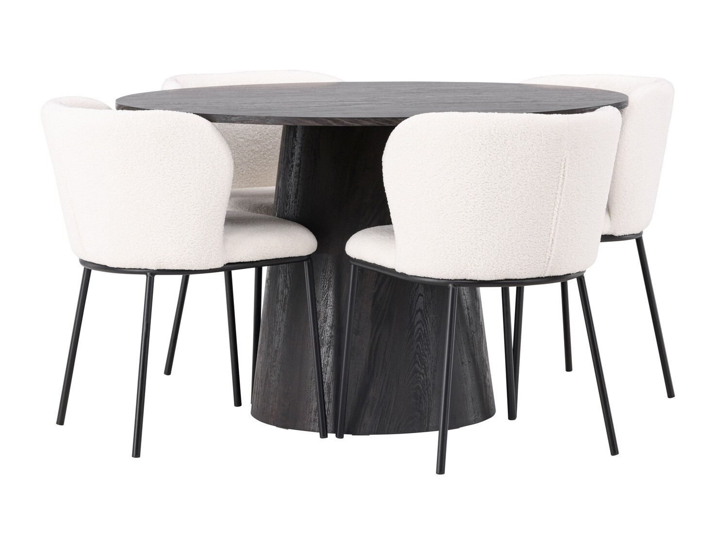 Conjunto de mesas y sillas para comedor Dallas 4314 (Marrón oscuro)