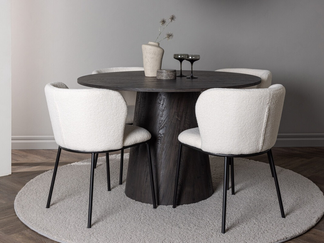 Conjunto de mesas y sillas para comedor Dallas 4314 (Marrón oscuro)