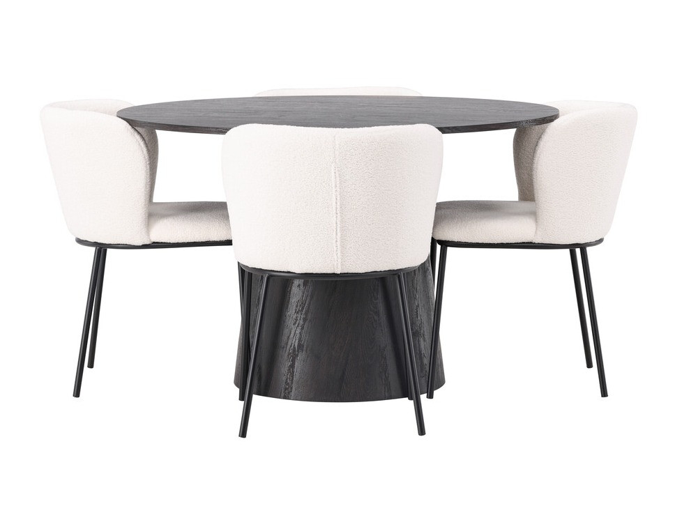 Conjunto de mesas y sillas para comedor Dallas 4314 (Marrón oscuro)