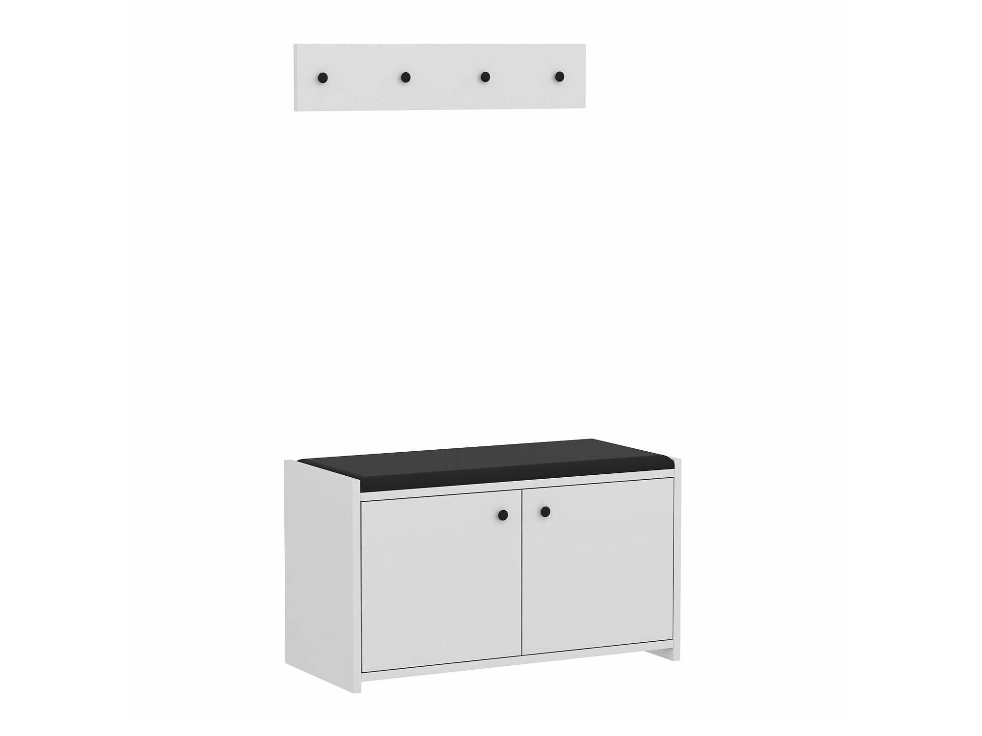 Conjunto para recibidor Kailua 1765 (Blanco + Negro)