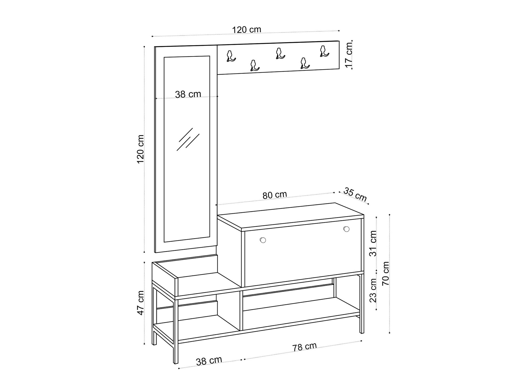 Conjunto para recibidor Sonliro 114