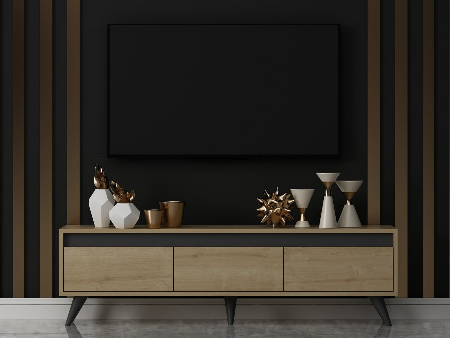 Mueble TV Kailua 1956 (Roble + Antracita)