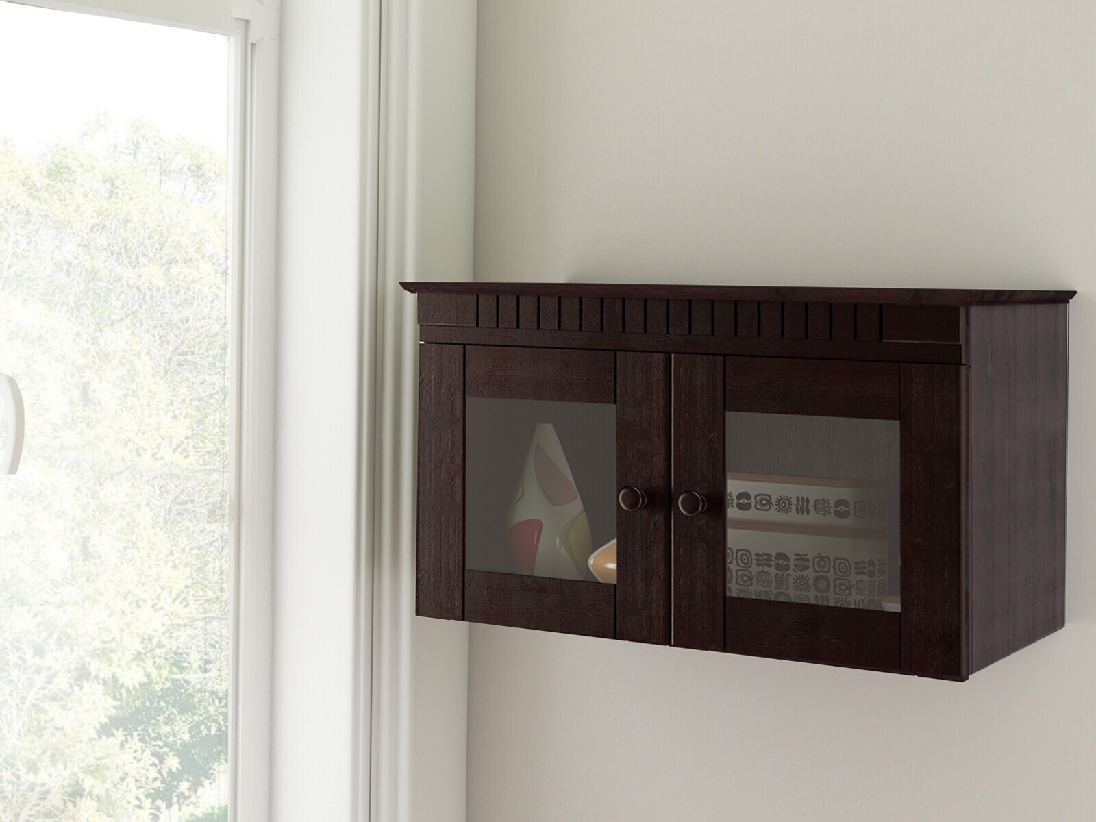 Estantería de pared Elbelba 106 (Marrón oscuro)