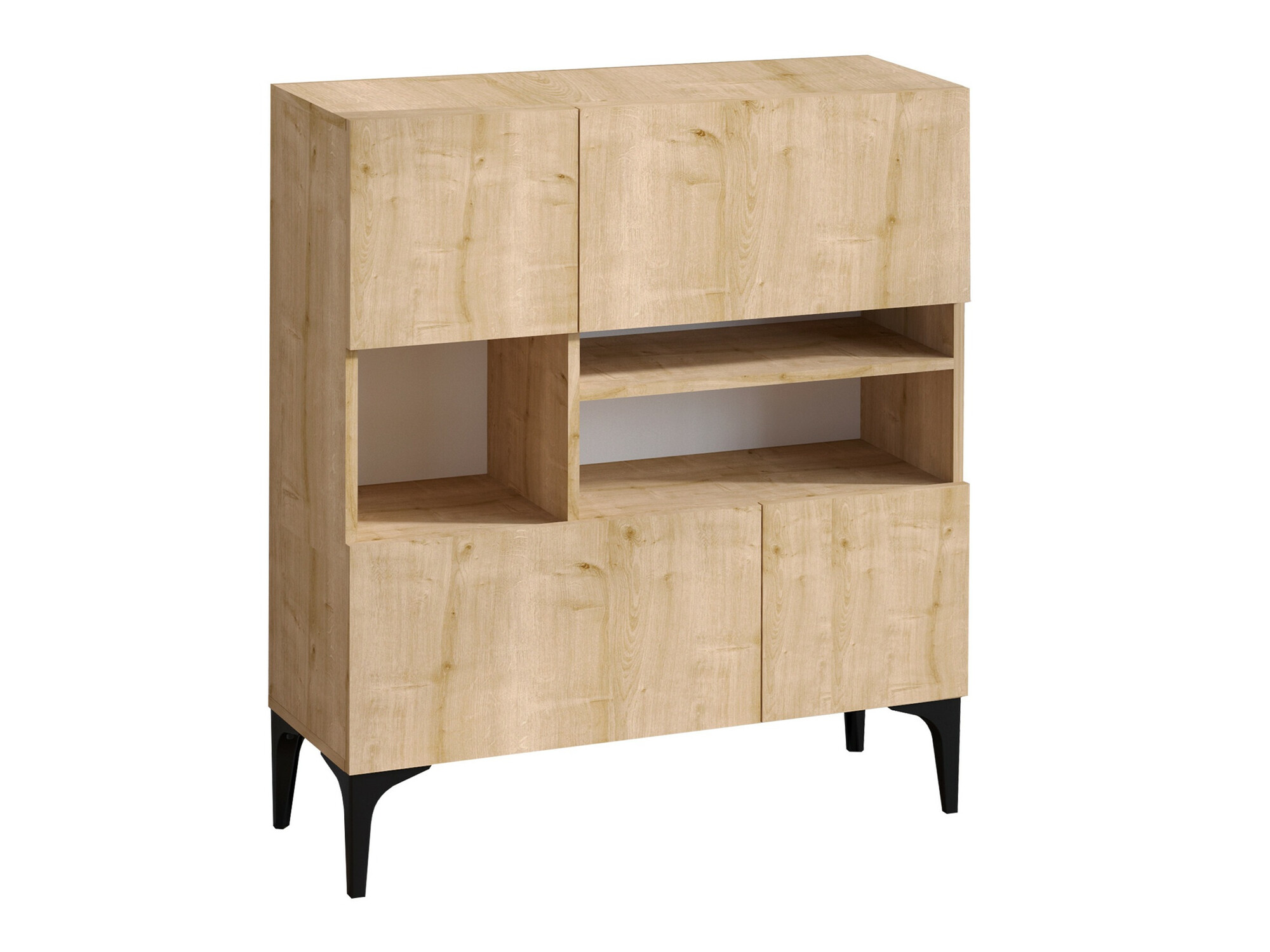 Aparador Vestesu 139 (Negro + Roble)