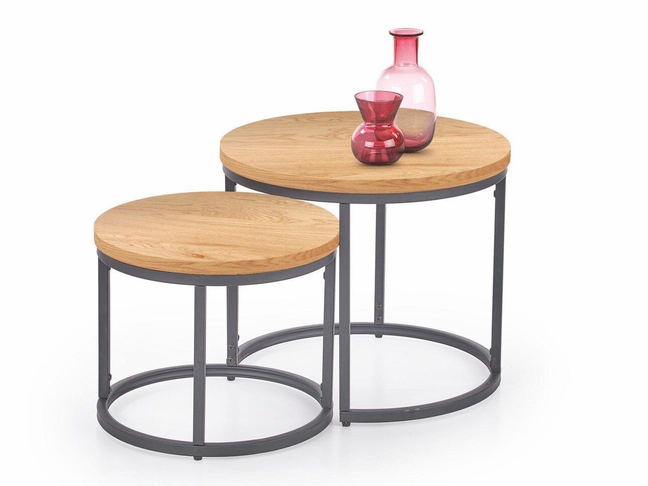 Conjunto mesa de centro Houston 951 (Roble dorado + Negro)
