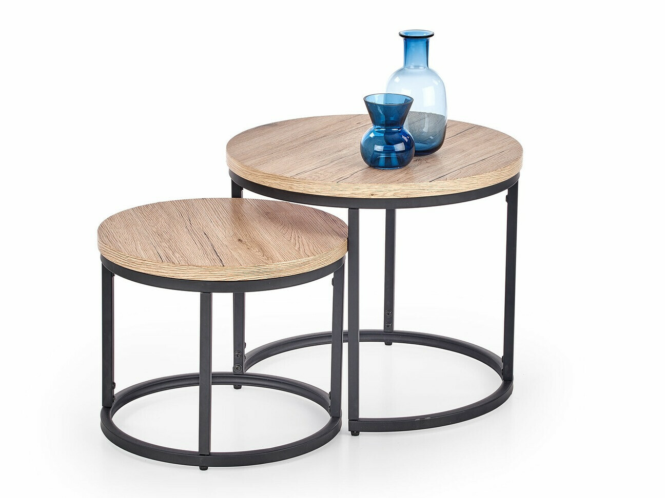 Conjunto mesa de centro Houston 951 (Roble sanremo + Negro)