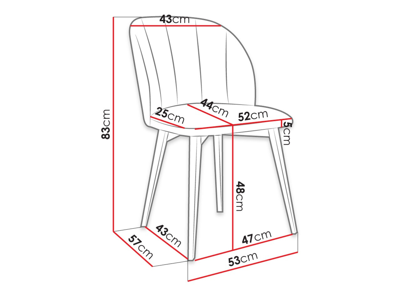 Silla Racine 104 (Magic Velvet 2250)