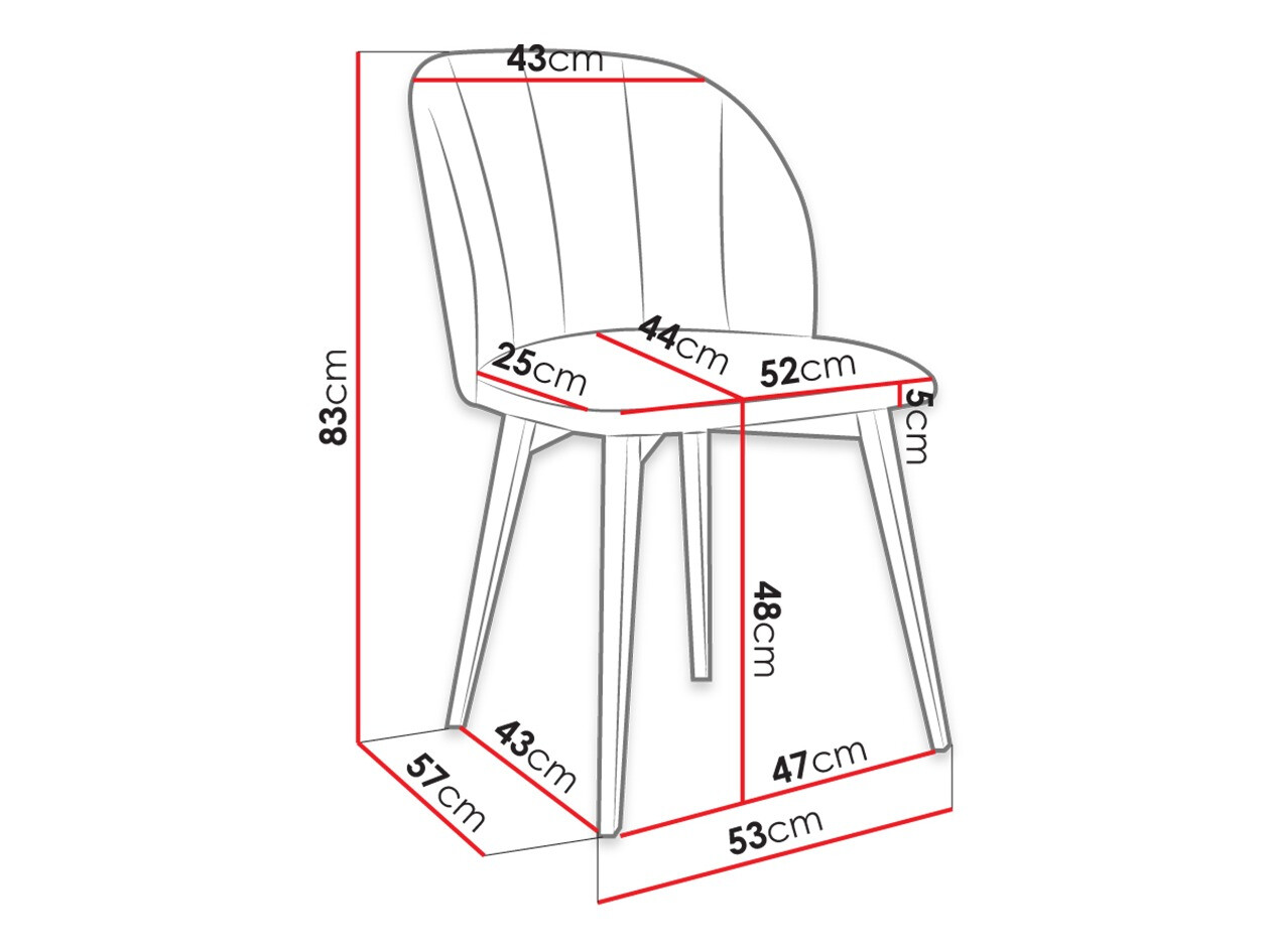Silla Racine 104 (Marrón + Magic Velvet 2216)