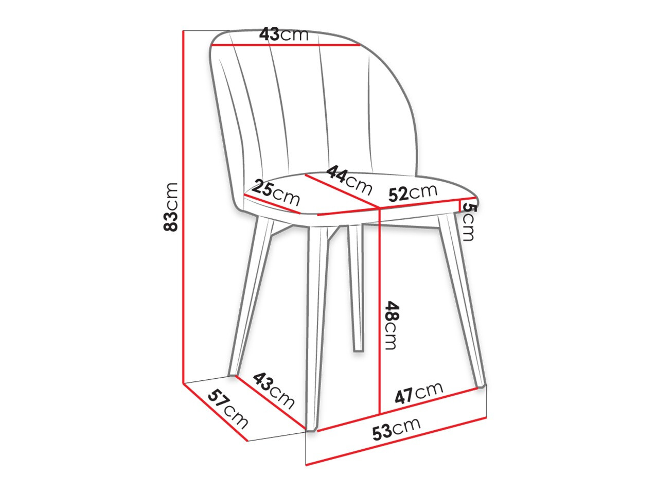 Silla Racine 104 (Negro + Magic Velvet 2217)