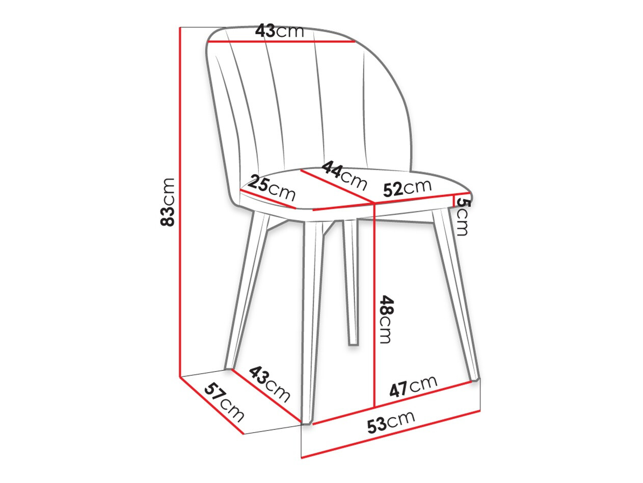 Silla Racine 104 (Negro + Magic Velvet 2250)