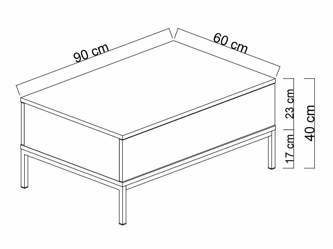 Mesa de centro Kailua Z113 (Negro)