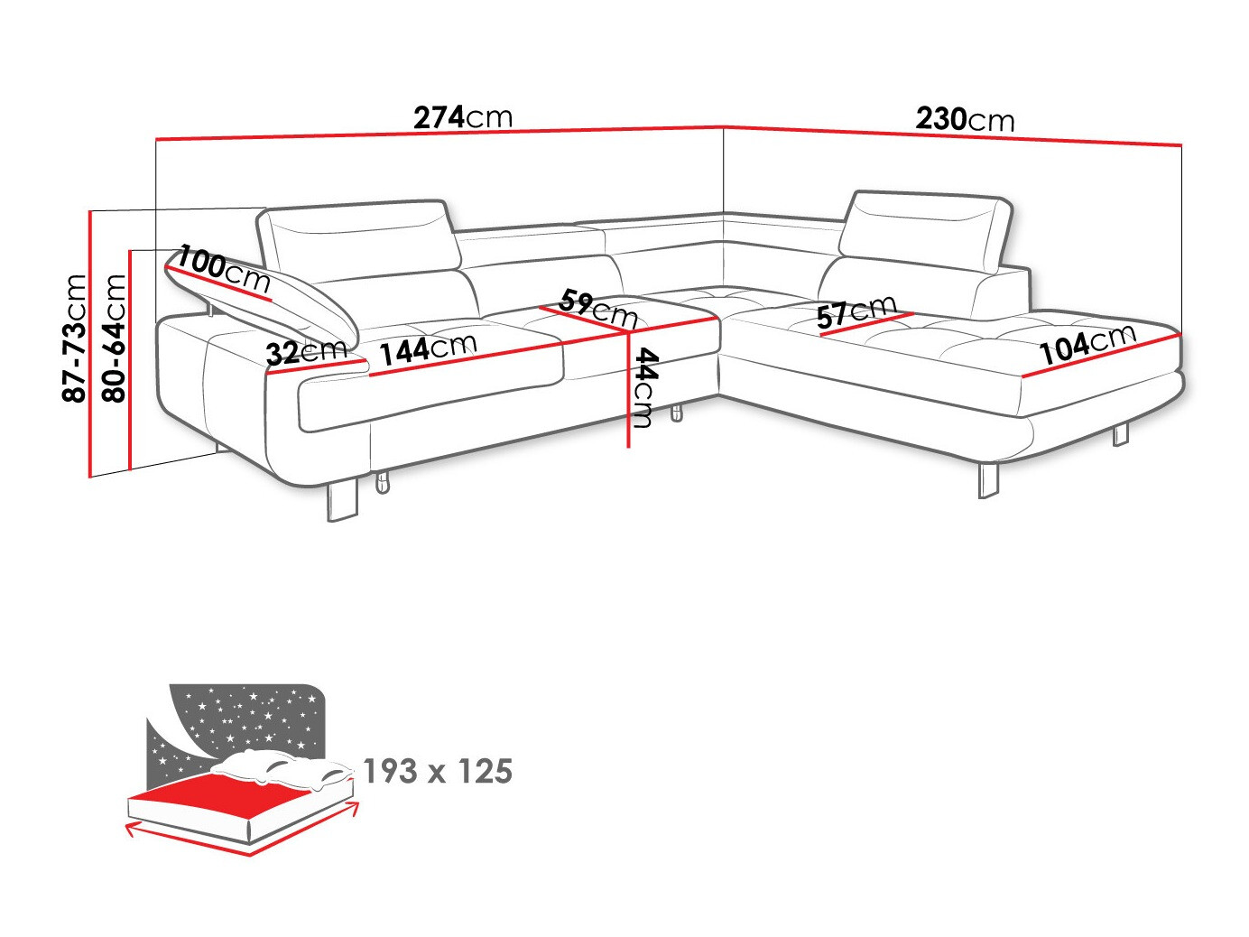 Sofá rinconero Lincoln 188 (Barrel 97)