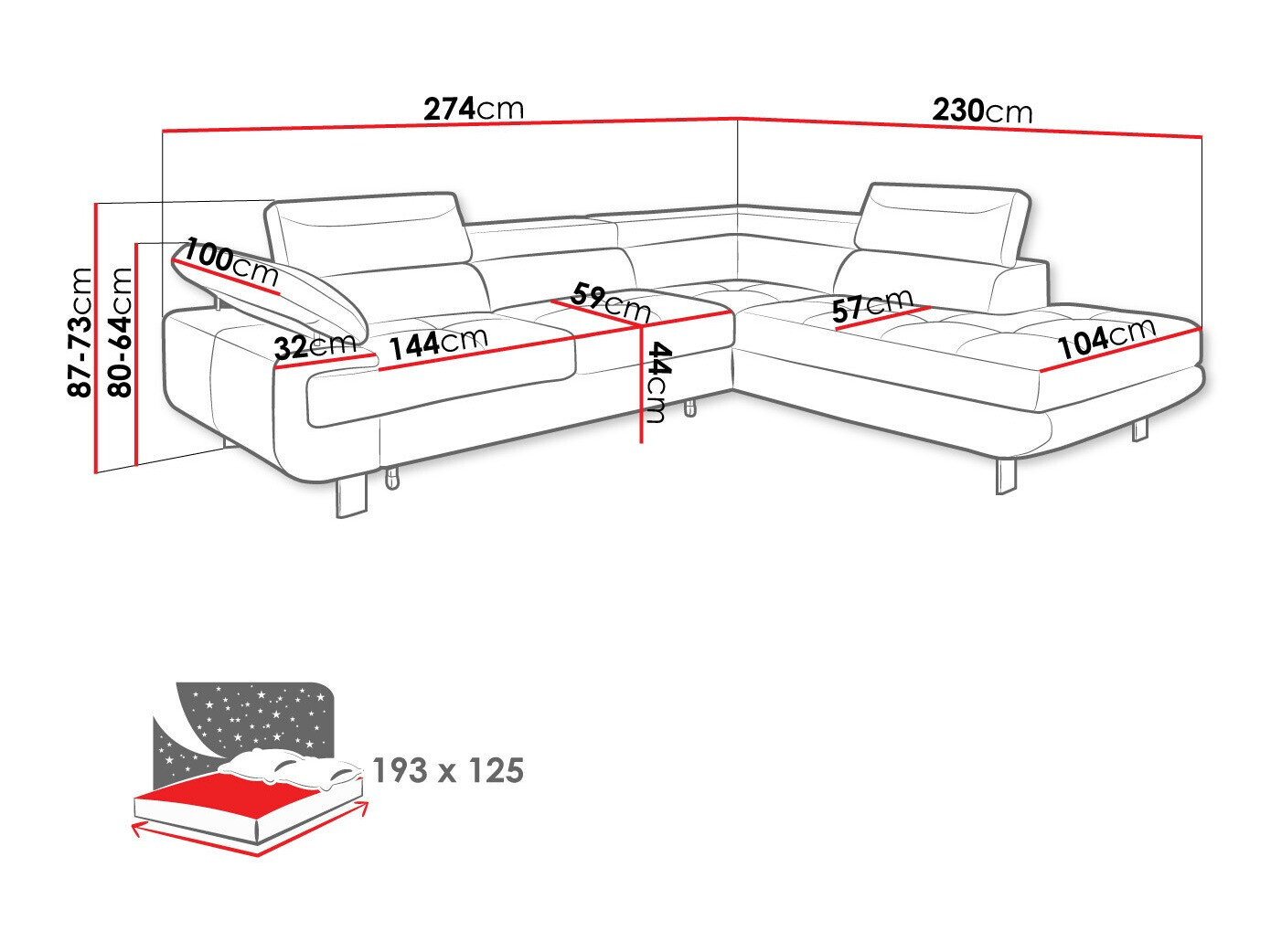 Sofá rinconero Lincoln 188 (Barrel 97)