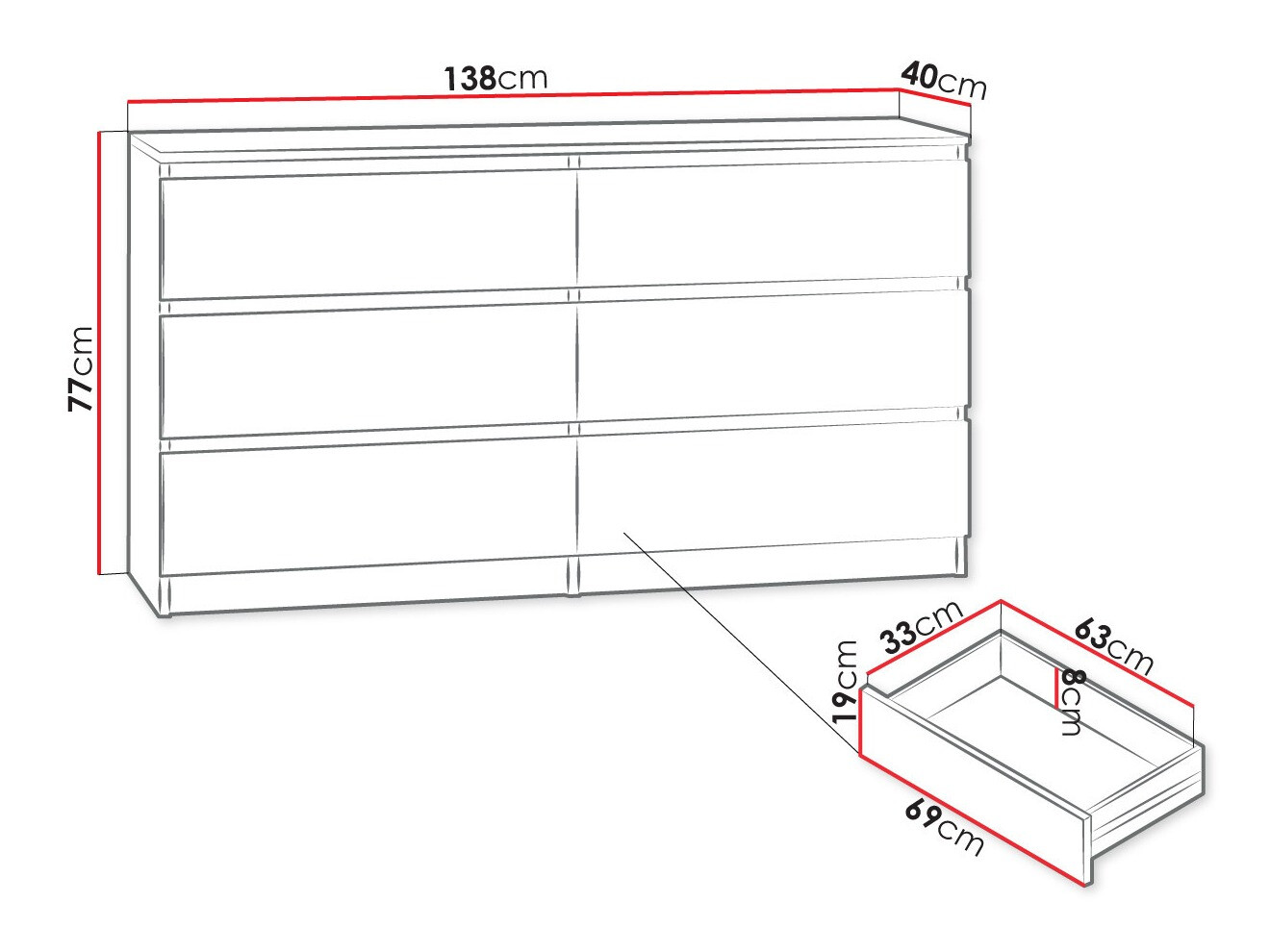 Cómoda Comfivo 161 (Roble Sonoma)