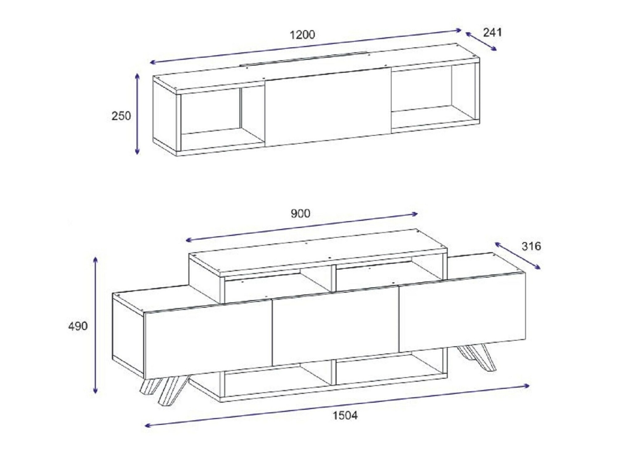 Mueble TV Kailua 1849 (Blanco)