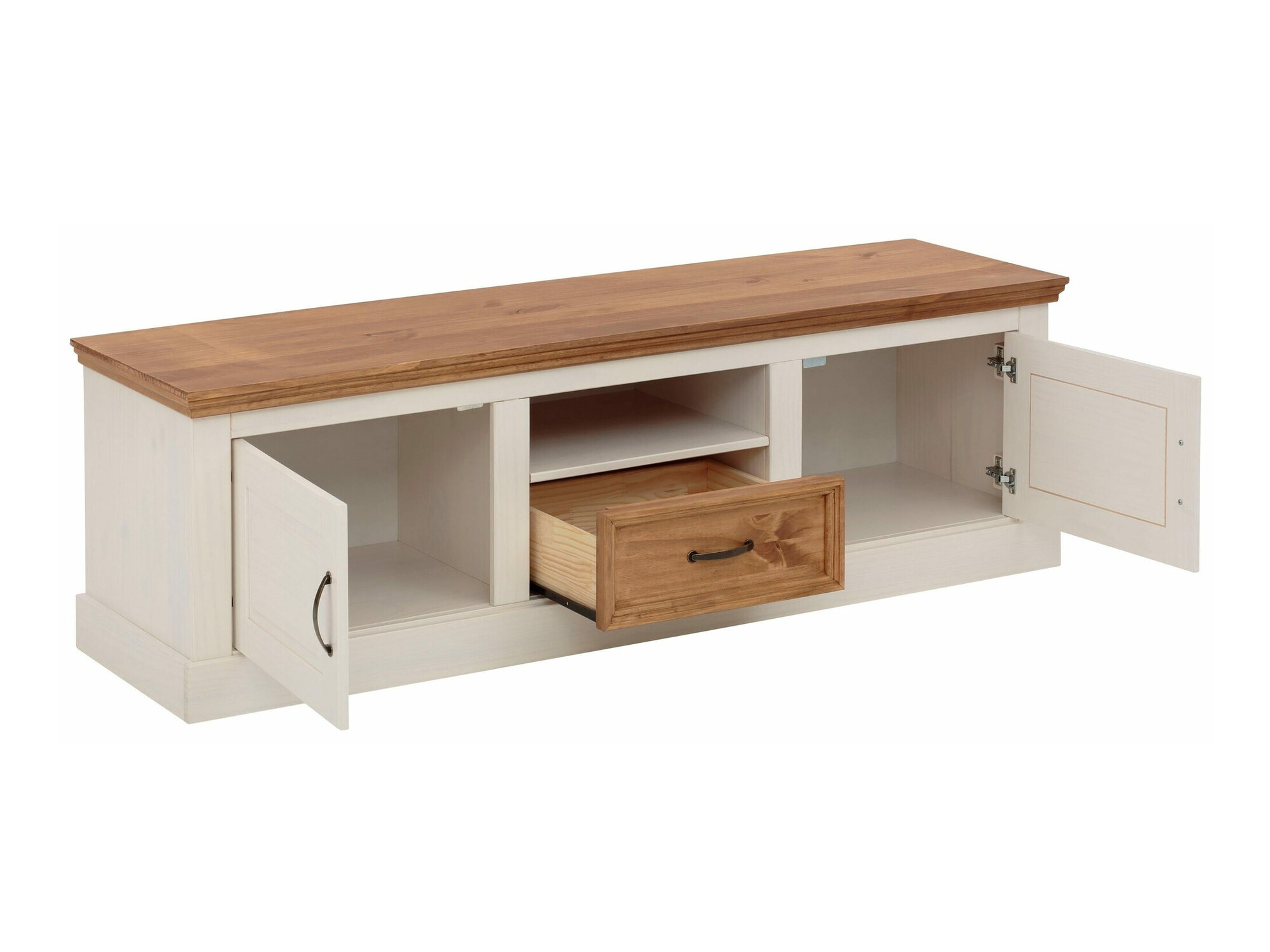 Mueble TV Tolelio 122 (Blanco + Pino)