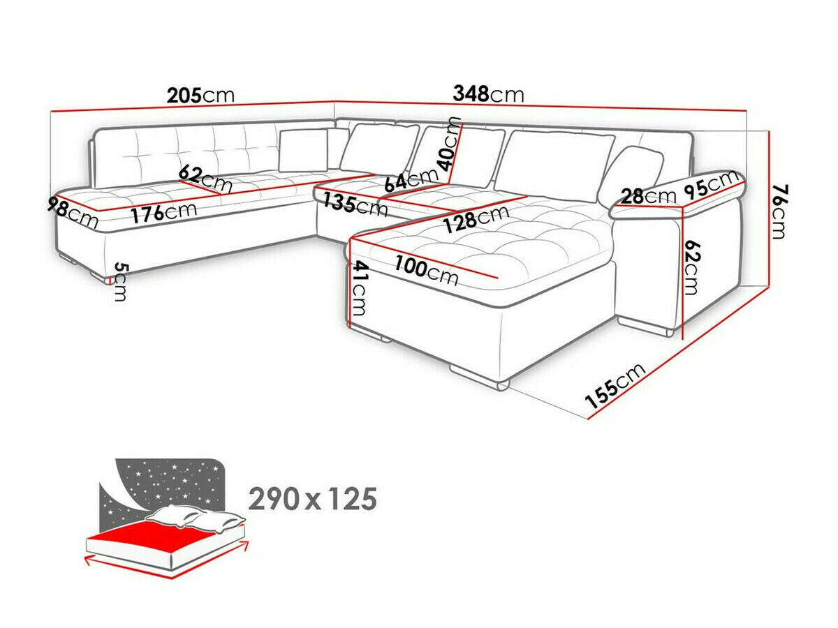 Sofá rinconero Comfivo Gemma VI (Magic Velvet 2225-151 + Venus Velvet 2941)